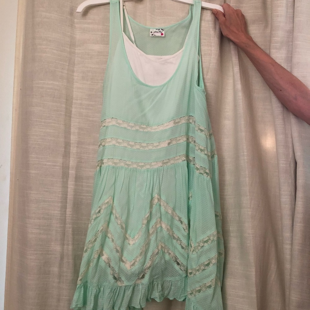 Free people Flowy Dress and White Slip